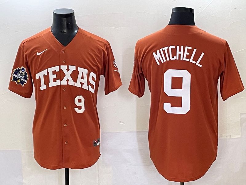 Men 2025 Texas Longhorns #9 Mitchell Brown Joint Name Nike NCAA Jersey style 12->oklahoma city thunder->NBA Jersey